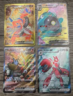 Pokemon TCG Lot Of 4 Full Art Cards Bellibolt, Scizor, Gouging Fire, Koraidon ex - Image 1