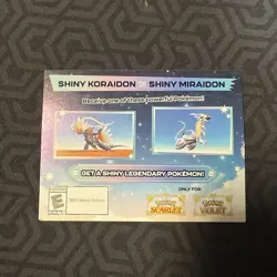 Shiny Koraidon & Miraidon Pokemon Scarlet Violet Code Card- Gamestop - Image 1