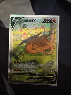 Pokemon Charizard v SWSH260 Full Art Black Star Promo Holo Card NM Condition - Image 1