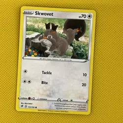 Skwovet 151/192 Common Rebel Clash Sword & Shield Pokemon Card NM - Image 1