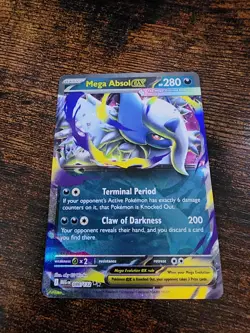 Mega Absol ex 086/132 Pokemon TCG Card Mega Evolution English - In Hand - Image 1
