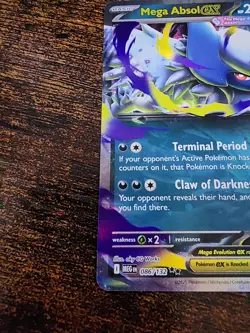 Mega Absol ex 086/132 Pokemon TCG Card Mega Evolution English - In Hand - Image 2