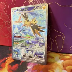 Pokemon TCG Zapdos EX Holo Card 202/165 Scarlet & Violet 151 Near Mint Condition - Image 3