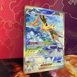 Pokemon TCG Zapdos EX Holo Card 202/165 Scarlet & Violet 151 Near Mint Condition - Image 4