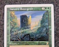 MTG Nature's Resurgence 7th Edition NEAR MINT NEVER PLAYED GREEN CARD (DS3D1H6) - Image 3