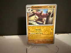 2024 Pokemon TCG Conkeldurr 105 Twilight Masquerade Reverse Holo U Card NM+ - Image 1