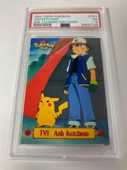 *PSA 5* Ash Ketchum TV1 1999 Pokemon Topps Series 1 Character Card - Image 1