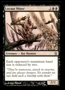 MTG Locust Miser LP Light Play Saviors of Kamigawa [3366] - Image 1