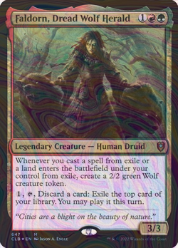 Foil Faldorn, Dread Wolf Herald - Commander Legends: Battle for Baldur's Gate | - Image 1