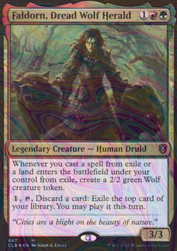 Foil Faldorn, Dread Wolf Herald - Commander Legends: Battle for Baldur's Gate | - Image 3