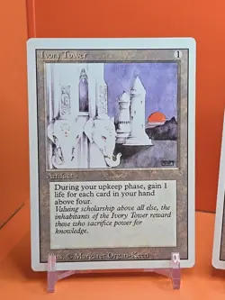 🟤🟤🟤 (4) 1994 Magic The Gathering IVORY TOWER REVISED 3RD EDITION PLAYED🟤🟤🟤 - Image 2