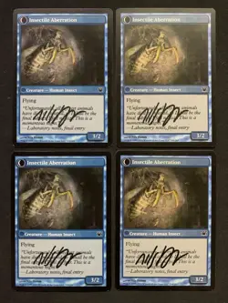 MTG Magic the Gathering x4 Delver of Secrets Signed Innistrad - Image 2