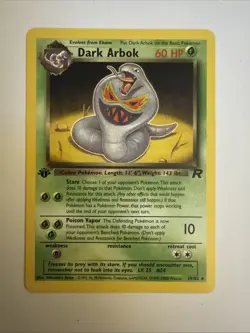 Team Rocket's Dark Arbok 19/82 1st Edition Unlimited Pokemon TCG - Image 1
