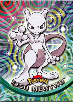 Topps Pokemon TV Animation Edition Series 3 Non Foil #150 Mewtwo SURFACE DMG - Image 1