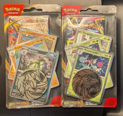 Set Of 2 Pokemon Mega Evolution Premium Blisters Tyranitar Meowscarada - Image 1