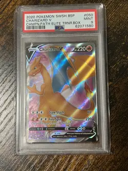 2020 Pokemon SWSH BSP Charizard v #050 Champions Path Elite Trainer Box PSA 9 - Image 1