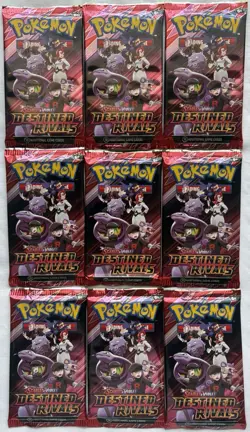 Pokemon TCG Destined Rivals Sealed Booster Packs Lot of (9) New #2 - Image 1