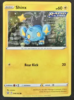 SWIRL Shinx 046/163 SWSH Battle Styles Cosmos Holo Tin Promo Pokemon TCG 2021 NM - Image 1