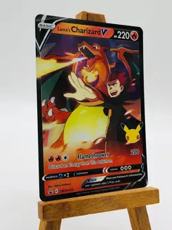 2021 Pokemon Celebrations Lance's Charizard V Black Star Promo SWSH133 NM - Image 2