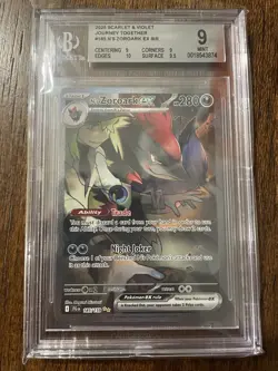Pokemon N's Zoroark EX TCG Special Illustration 185/159 Journey Together BGS 9 - Image 1