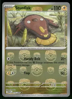 Stunfisk (Master Ball Pattern) 035/086 Uncommon Holo NM Pokemon SV: White Flare - Image 1