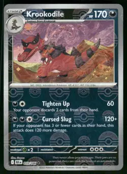 Krookodile (Poke Ball Pattern) 059/086 Uncommon Holo NM Pokemon SV: Black Bolt - Image 1