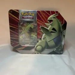 Pokemon Tyranitar V Strikers Tin - Factory Sealed 5 Packs (Tyranitar Tin) Sealed 820650809552 - Image 1