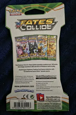 Pokemon XY Fates Collide Sleeved Booster Pack New - Image 2