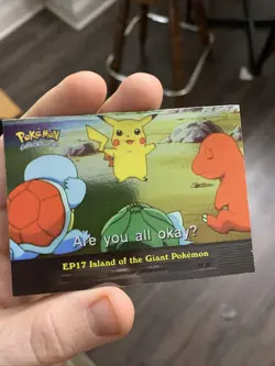 Pokemon Topps EP17 Island of the Giant Pokemon Holo Foil Blue Logo TV Animation - Image 1