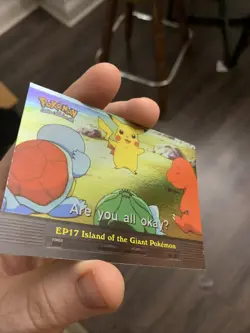 Pokemon Topps EP17 Island of the Giant Pokemon Holo Foil Blue Logo TV Animation - Image 2