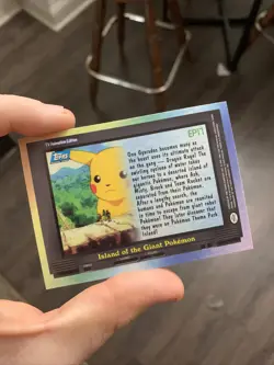 Pokemon Topps EP17 Island of the Giant Pokemon Holo Foil Blue Logo TV Animation - Image 4