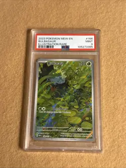 Bulbasaur 166/165 Pokemon 151 Mew EN Illustration Rare PSA 9 - Image 1