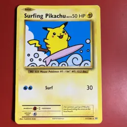 2016 Pokemon Evolutions XY Surfing Pikachu Secret Rare #111/108 - Image 1