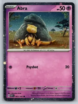 Abra [Cosmos Holo] #63 Pokemon Scarlet & Violet 151 - Image 1