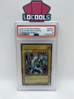 2005 YU-GI-OH! PROMO FORBIDDEN LEGACY #EN001 BLUE-EYES WHITE DRAGON PSA 8 - Image 1