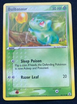 Pokemon card Bulbasaur 54/112 EX Red Fire & Leaf Green NM/LP - Image 1