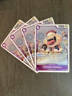 X4 One Piece Card Game Charlotte Katakuri OP08-063 English Playset NM++ - Image 1