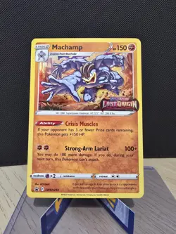 Machamp SWSH243 Lost Origin Holo Prerelease Promo Pokemon Card * New * - Image 1
