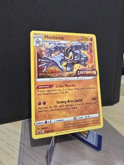 Machamp SWSH243 Lost Origin Holo Prerelease Promo Pokemon Card * New * - Image 2
