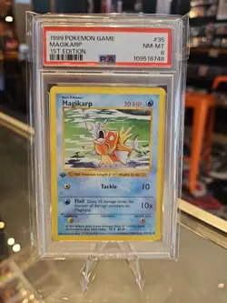 Pokemon PSA 8 NM-MT 1999 Magikarp 1st Edition Shadowless Base Set Card RARE 🔥 - Image 1