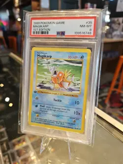 Pokemon PSA 8 NM-MT 1999 Magikarp 1st Edition Shadowless Base Set Card RARE 🔥 - Image 2