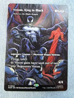MTG Marvel Spiderman Venom King In Black Borderless Non Foil 0022 - Image 1