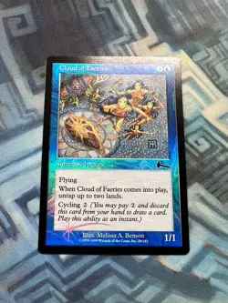 MTG Foil Cloud of Faeries EX/LP+ Urza's Legacy - Image 1