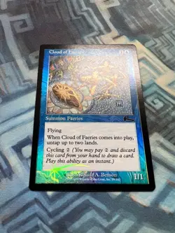 MTG Foil Cloud of Faeries EX/LP+ Urza's Legacy - Image 2