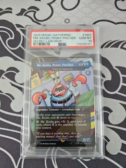 2025 MTG SECRET LAIR X SPONGEBOB 1927 MR. KRABS, PENNY PINCHER PSA 10 GMT - Image 1