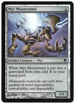 Myr Moonvessel 2004 Darksteel FOIL Colorless Common Artifact Creature MTG NM AZ1 - Image 1