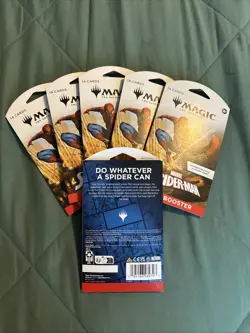 6 Sealed Magic The Gathering Marvel Spider Man Booster Packs - Image 4