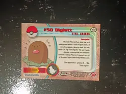 Diglett #50 2000 Topps Chrome Pokemon TV Animation Edition Chrome TCG NM/M Mint - Image 2