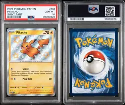 2024 POKEMON PAF EN-PALDEAN FATES SHINY RARE #131 PIKACHU PSA 10 - Image 1