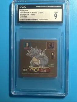 Rhydon #D69 Bronze 1998 Pokemon Amada Super DX CGC 9 - Image 1